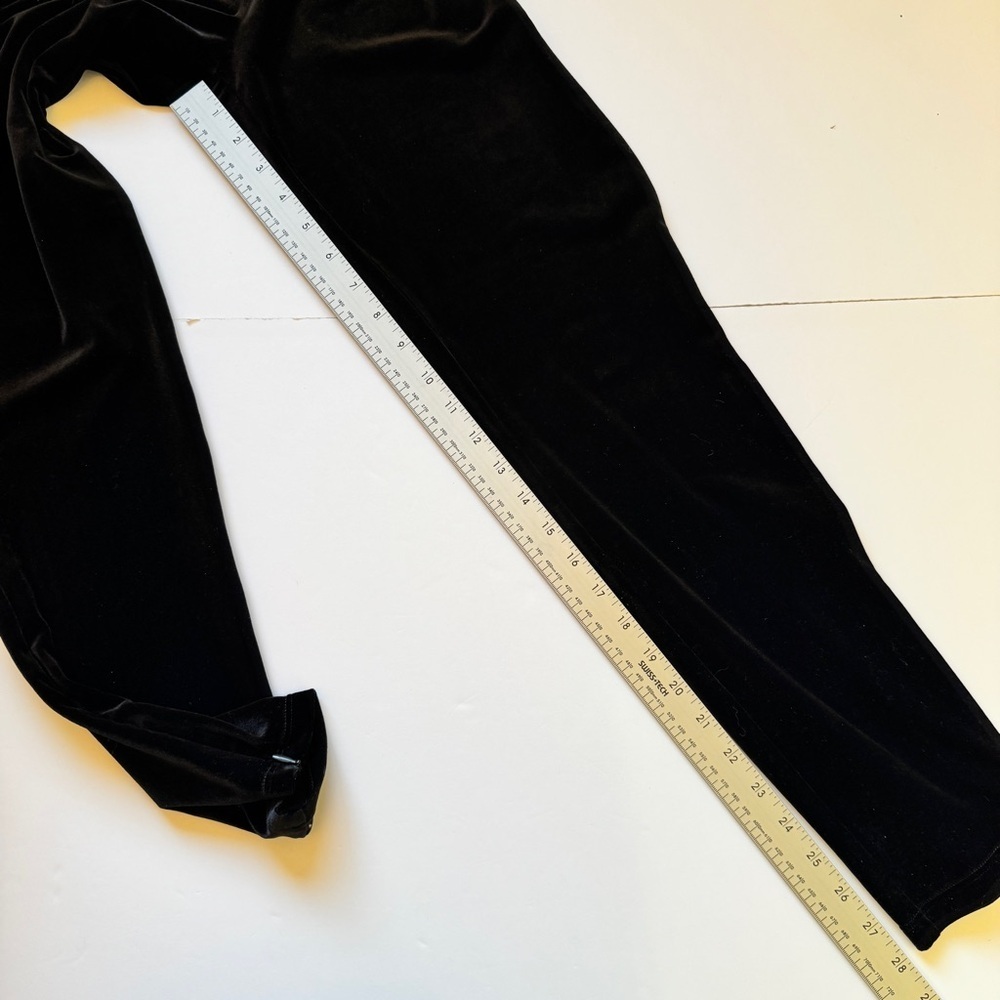 Talbots Straight Leg Effortless Velvet Pants Velour Trousers Black Sz 6 - Picture 8 of 12